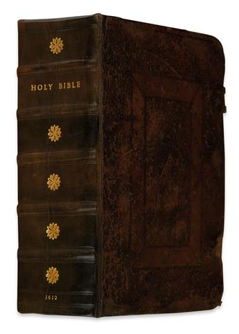 (BIBLE IN ENGLISH.)  The Holy Bible, Conteyning the Old Testament and the New.  1612.  Lacks leaf with table of contents.